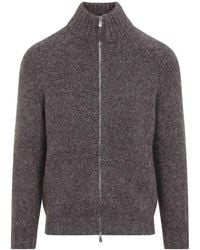Brunello Cucinelli - Full Zip Cardigan - Lyst
