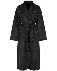 Emporio Armani - Wool Coat - Lyst