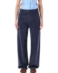 Miu Miu - Gabardine Straight Pants - Lyst