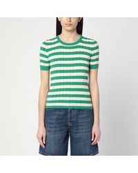 Roberto Collina - Ivory Striped Sweater - Lyst