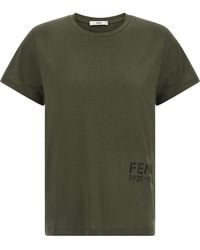 Fendi - T-Shirt With 'Stencil' Print - Lyst