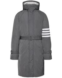 Thom Browne - Poly Twill-Bar Hooded Down Parka With Belt - Lyst
