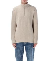 COLORFUL STANDARD - Recycled Merino Wool Quarter Zip Sweater - Lyst