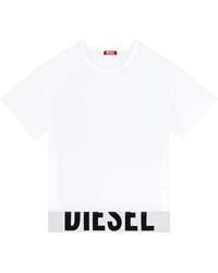 DIESEL - "Uftee Sport Cropped" T-Shirt - Lyst