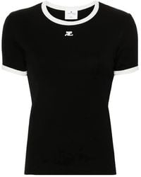 Courreges - Bumpy Contrast T-Shirt Reedition - Lyst