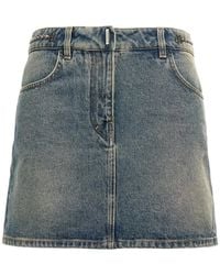 Givenchy - Denim Mini Skirt - Lyst