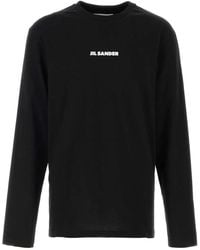 Jil Sander - Logo T-Shirt Cn Ls - Lyst