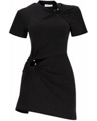 Rabanne - Mini Abito Con Dettagli Piercing - Lyst