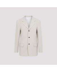 Bottega Veneta - Neige Light Wool Striped Jacket - Lyst