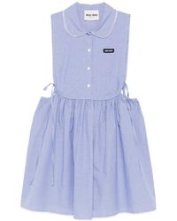 Miu Miu - Light Cotton Trochus Niloticus Dress - Lyst