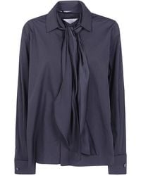 Sacai - Poplin Shirt With Satin Tie - Lyst