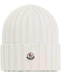 Moncler - Virgin Wool Beanie Hat - Lyst