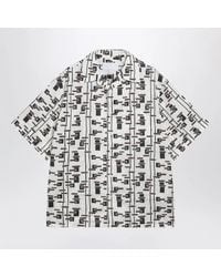 Prada - Natural/ Printed Silkblend Shirt - Lyst