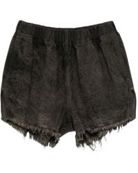 Rick Owens - Denim Cotton Shorts - Lyst