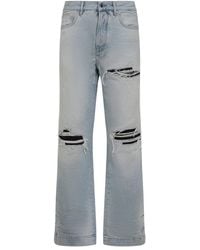 Amiri - Mist Cotton Mx1 Straight Flare Jeans - Lyst