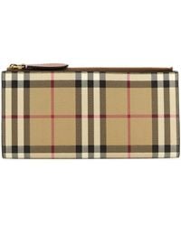 Burberry - Printed Canvas Wallet - Lyst