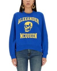 McQueen - Varsiity Skull Sweatshirt - Lyst