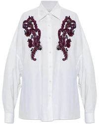 Dries Van Noten - Embroidered Cocoon Shirt - Lyst