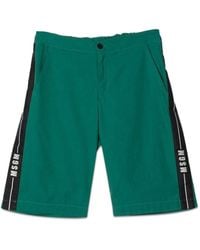 MSGM - Cotton Bermuda - Lyst