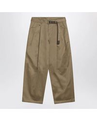 Sacai - Cotton Twill Trousers With Belt - Lyst