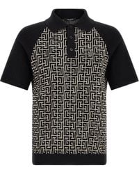 Balmain - Pb Monogram Polo - Lyst