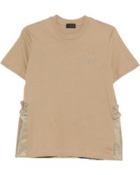 Moncler - Ruffled Logo-Patch T-Shirt - Lyst