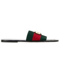 Gucci - Embroidered Fabric Riviera Slippers - Lyst