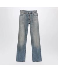 MM6 by Maison Margiela - Straight-Leg High-Waist Cotton Jeans - Lyst