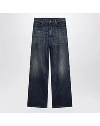 MM6 by Maison Margiela - Wide Washed Denim Jeans - Lyst