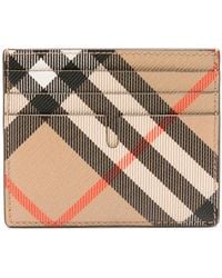 Burberry - Check Card Holder - Lyst