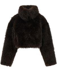 ROTATE BIRGER CHRISTENSEN - Rotate Birger Christensen Eco-Fur Short Jacket - Lyst