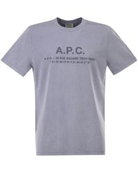 A.P.C. - Organic Cotton T-Shirt With Logo Print - Lyst