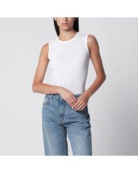 Flore Flore - Esmé Lw Ribbed Organic Cotton Tank Top - Lyst
