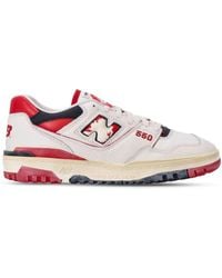 New Balance - 550 Perforated Leather, Suede And Mesh Sneakers - Lyst