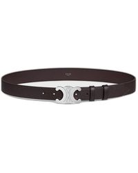 Celine - Espresso Calf Leather Large 30 Mm Belt - Lyst