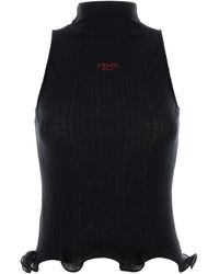 Fendi - Cotton Tank Top - Lyst