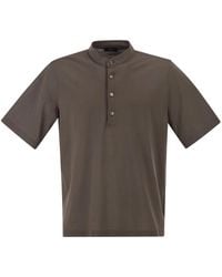 Herno - Jersey Polo Shirt With Seraph Collar - Lyst