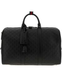 Gucci - Duffle With Shoulder, Address And Keys Tag, Padloc - Lyst