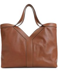 Saint Laurent - Leather Oversize Shopping Bag - Lyst