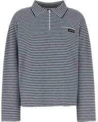Miu Miu - Stripes Shirt Collar Polo - Lyst