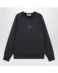 Stone Island - Cotton Sweatshirt With Logo Prints - Lyst