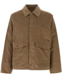 Burberry - Khaki Corduroy Jacket - Lyst