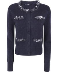 Seventy - Cardigan With Appliques - Lyst