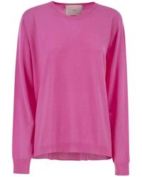 Vanisé - Cashmere Crew-Neck Jumper With Fluid Silhouette - Lyst