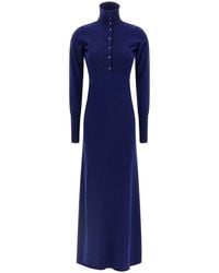 Tom Ford - Ribbed Cashmere Polo-Style Maxi Dress - Lyst