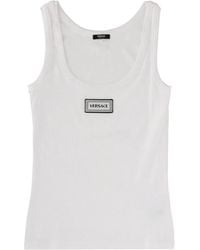 Versace - Tank Top With Logo - Lyst