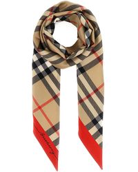 Burberry - Ss Check Silk Skinny - Lyst