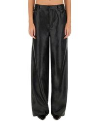 ROTATE BIRGER CHRISTENSEN - Wide Leg Faux Leather Pants - Lyst