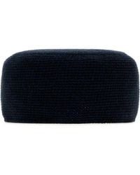 The Row - Midnight Cashmere Perleaf Hat - Lyst