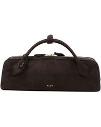 Alaïa - Alaia Brun Fume Goat Leather Teckel Suede Clutch Shoulder Bag - Lyst